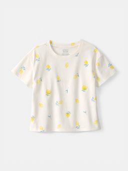 Carter's - Girls White Lemon T-shirt