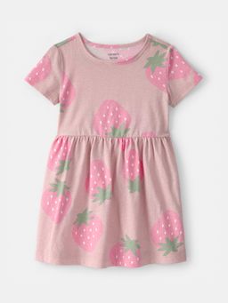 Carter's - Girls Pink Strawberry Dress