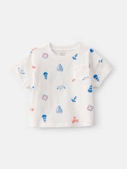 Carter's - Boys White Nautical Pocket T-shirt