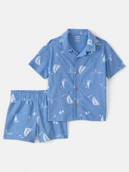 Carter's - Boys Blue Sailboat Co-Ord Set