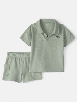 Carter's - Boys Green Solid Co-Ord Set
