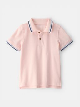 Carter's - Boys Pink Solid Polo T-shirt