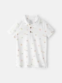 Carter's - Boys White Easter Bunny Polo T-shirt