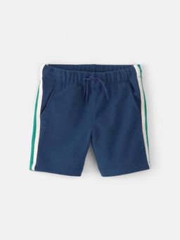 Carter's - Boys Navy Blue Striped French Terry Shorts