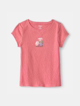 Oshkosh B'gosh - Girls Pink Macaron Ruched Top