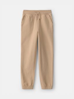 Oshkosh B'gosh - Boys Beige Drawstring Knit Joggers