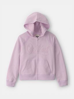 Oshkosh B'gosh - Girls Purple Oshkosh Logo Zip-Up Hoodie