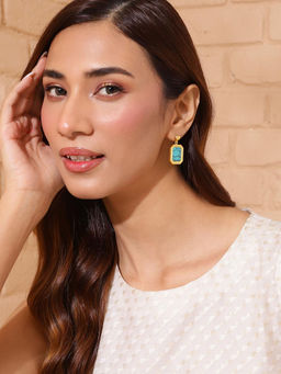 Fabindia - Green Metal Dangler Earrings