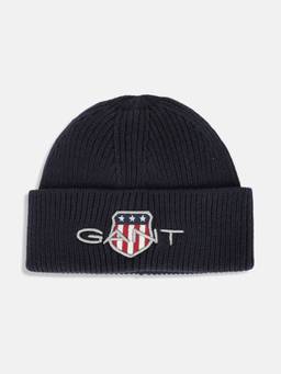 GANT - Boys Navy Blue Solid Beanie Cap