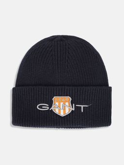 GANT - Boys Navy Blue Solid Beanie Cap