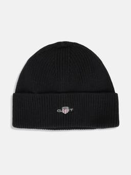 GANT - Boys Black Solid Beanie Cap