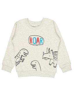 Bodycare - Boys Round Neck Full Sleeves Sweatshirt Melange Acru