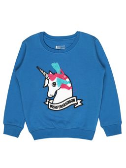 Bodycare - Girls Round Neck Full Sleeves Sweatshirt Royal Blue