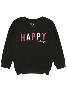 Bodycare - Girls Round Neck Full Sleeves Sweatshirt Black
