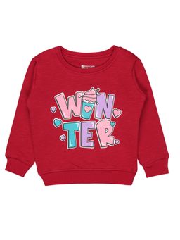 Bodycare - Girls Round Neck Full Sleeves Sweatshirt Maroon