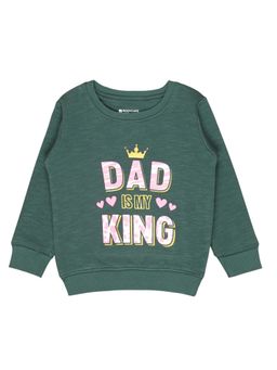 Bodycare - Girls Round Neck Full Sleeves Sweatshirt Hulk Green