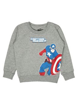 Bodycare - Boys Avengers Printed Sweatshirt Melange Acru