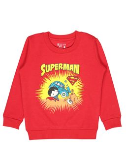 Bodycare - Boys Round Neck Full Sleeves Printed Sweatshirt Red