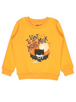 Bodycare - Boys Round Neck Full Sleeves Printed Sweatshirt Orange