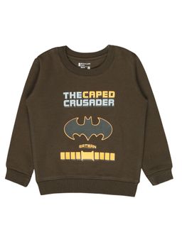 Bodycare - Boys Round Neck Full Sleeves Printed Sweatshirt Hulk Green