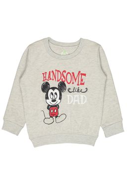 Bodycare - Boys Mickey & Friends Printed Sweatshirt Melange Acru