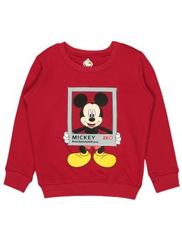 Bodycare - Boys Mickey & Friends Printed Sweatshirt Maroon