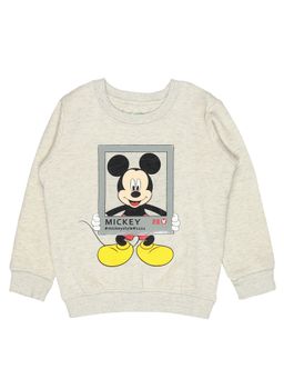 Bodycare - Boys Mickey & Friends Printed Sweatshirt Melange Acru