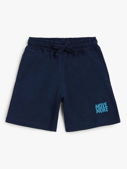 Campana - Boys Navy Blue Cotton Printed Shorts