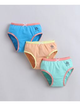 Bumzee - Girls Orange Cotton Solid Panties (Pack of 3)