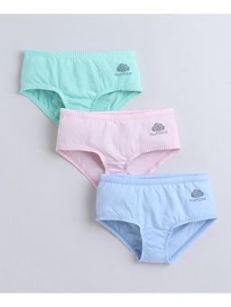 Bumzee - Girls Pink Cotton Solid Hipster (Pack of 3)