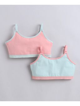 Bumzee - Girls Pink Cotton Solid Bra (Pack of 2)