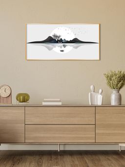 The Next Decor - Watercolor Mountains Glass Finish Horizontal Wall Art