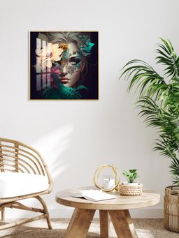 The Next Decor - Blooming Beauty Glass Finish Square Wall Art