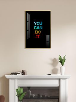The Next Decor - Self Motivation Glass Finish Vertical Wall Art