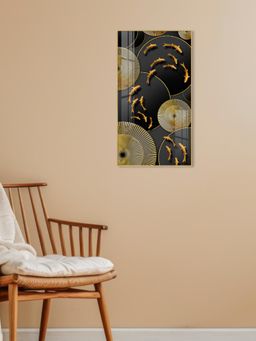 The Next Decor - Goldfish Elegance Glass Finish Vertical Wall Art