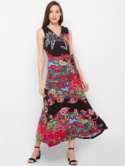 Globus - Black Printed Dress