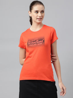 WOODLAND - Printed Red T-Shirts