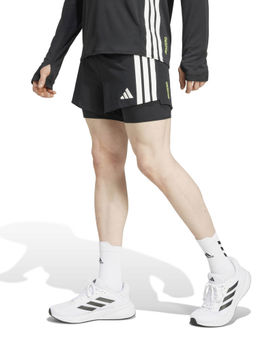 adidas - ADIZERO 2i1 GEL Men Black Running Shorts