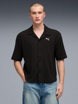 Puma - Men Black Textured Cotton Shirt