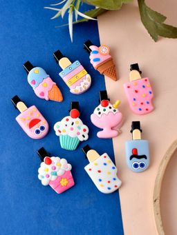 Silvermerc Designs - Set Of 10 Multi Colour Alligator Hair Clip