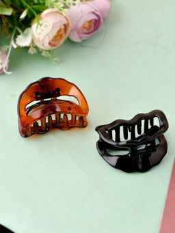 Silvermerc Designs - Set Of 2 Brown & Black Claw Clips