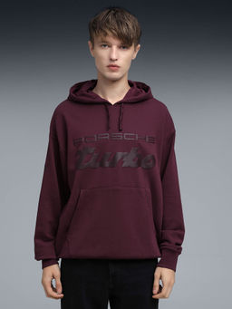 Puma - Wine Solid Relaxed Fit Hoodie