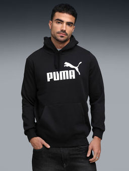 Puma - Black Solid Regular Fit Hoodie