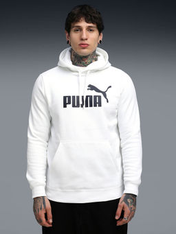Puma - White Solid Regular Fit Hoodie