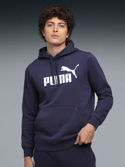 Puma - Navy Blue Solid Regular Fit Hoodie