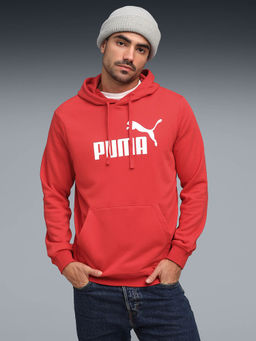 Puma - Red Solid Regular Fit Hoodie