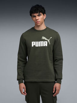 Puma - Green Printed Regular Fit Sweatshirt