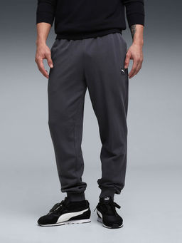 Puma - Grey Solid Relaxed Fit Joggers