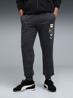 Puma - Grey Printed Regular Fit Joggers