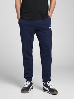 Puma - Blue Solid Regular Fit Joggers